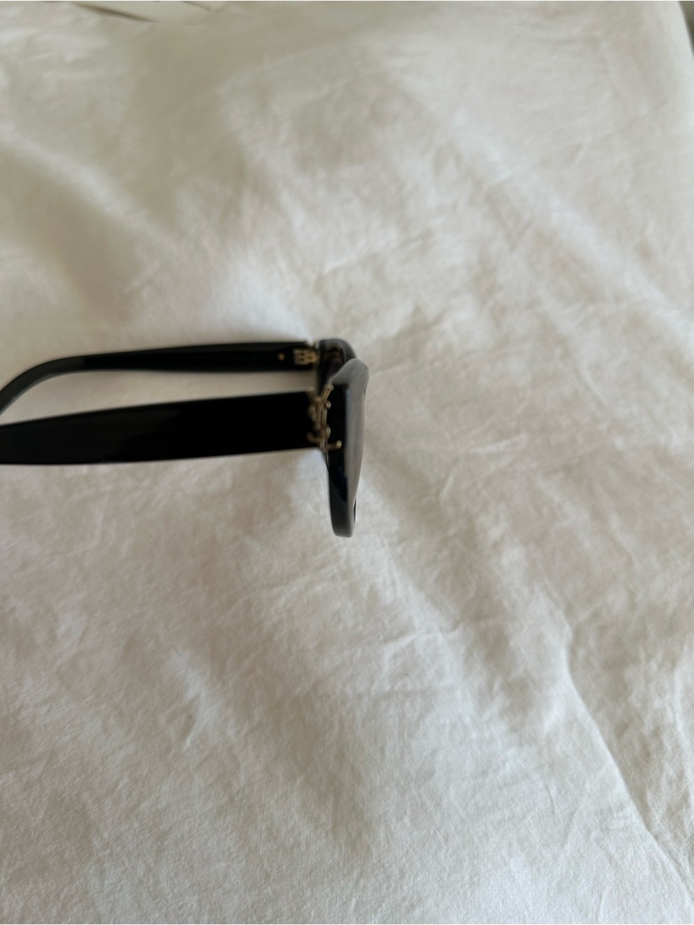 Saint Laurent Black Sunglasses with Gold Detail